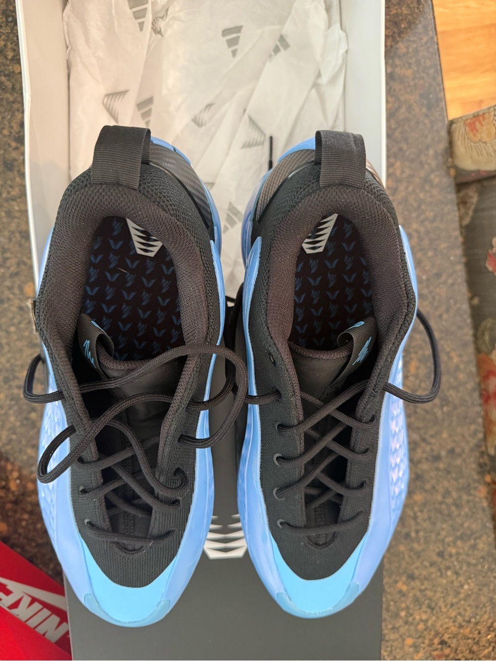 Adidas Anthony Edwards AE1 Low/Blue/Black size Men 11.5 - Picture 3 of 8
